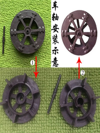 Water Wheel Fountain Ornament for Aquariums and Gardens, Plastic