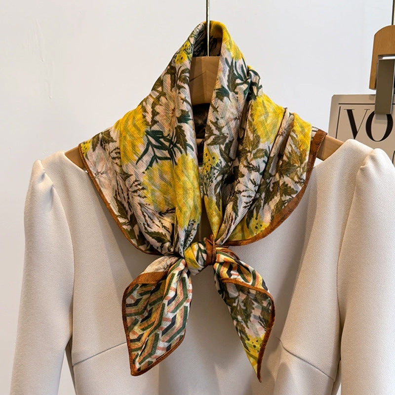 2024 Autumn/Winter Double-Sided Velvet Cotton Scarf