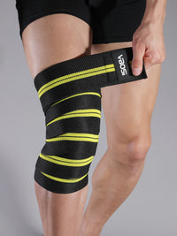 Adjustable Compression Knee Wraps for Weightlifting, Cycling, and Squats