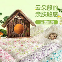 Hamster Paper Bedding Dust-Free Odor Control Absorbent Warm Material for Small Pets
