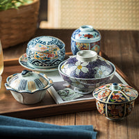 Ceramic Dessert Bowl with Lid, Bird's Nest Stew Pot, Elegant Soup Bowl for Sweet Soups and Desserts
