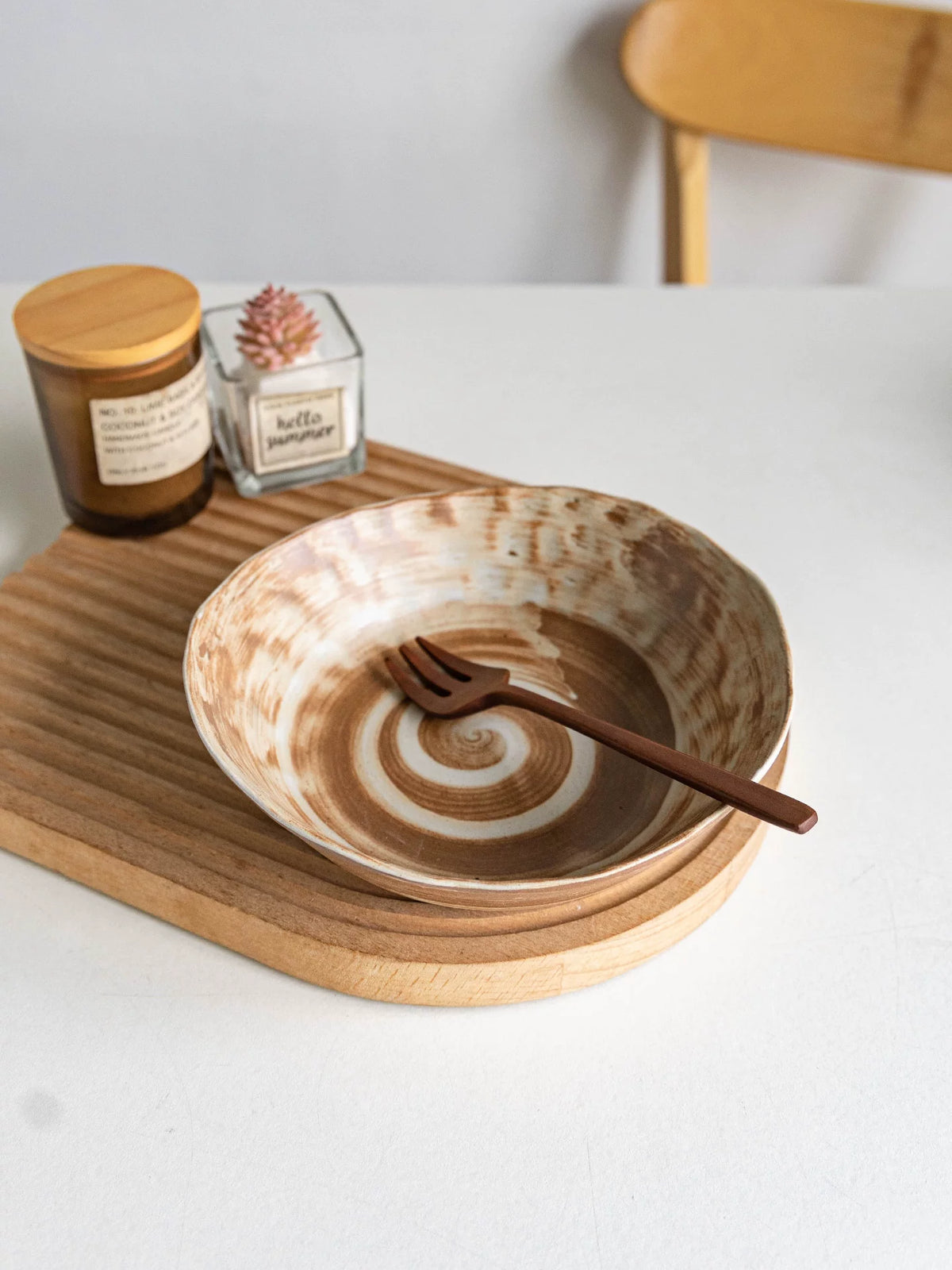 Handmade Irregular Ceramic Bowl for Noodles, Soup, Salad, and Fruit