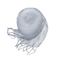 Maito Japanese Style Tassel Organza Scarf for Women, Thin Breathable Sun Protection Linen Blend Shawl