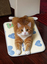 Pet Cooling Mat for Cats and Dogs - Latex Ice Silk Elevated Moisture-Proof Non-Slip Sleeping Pad