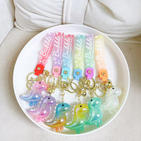 Creative Luminous Frosted Gradient Dinosaur Keychain for Car & Bag