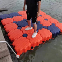 Fishing Float Platform with Buoyancy Drums for Dock, Pond, Seaside and Boat Use