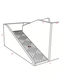 Pet Bedside Ramp for Small Dogs - Non-Slip Ladder for Teddy, Bichon, Chihuahua