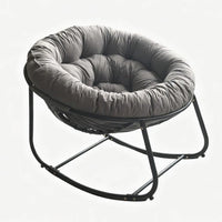 Luxury Round Rattan Rocking Chair for Living Room Balcony