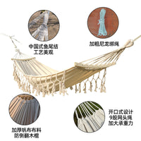 F1Vins Bohemian Tassel Hammock Chair for Indoor Outdoor Patio Camping