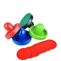 Air Hockey Table Pushers and Pucks Set - 60mm Strikers with Felt Pads and Replacement Pucks