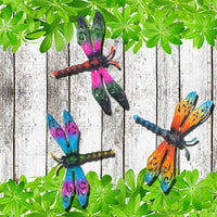 Outdoor Vintage Iron Dragonfly Wall Decor for Garden Patio Balcony Kids Room