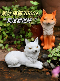 Nine-Tailed Fox Figurine for Garden & Micro Landscape Decor, Succulent Pot Ornament