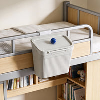 Nordic Style Wall-Mounted Kitchen Trash Can with Lid, Large Capacity for Home Bathroom