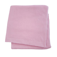 Embroidered Cotton Knitted Baby Blanket for Stroller, Nap, and Sofa
