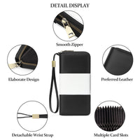 Accordion RFID Blocking Long Wallet Passport Holder for Men and Women