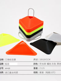 Agility Training Cones for Basketball, Soccer, and Disc Sports - Triangle Marker Discs