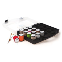 Wifreo Fly Tying Thread Spool Storage Box Organizer for 75D 100D 200D Tying Threads Large Capacity Portable Material Case