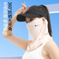 Women's Summer Ice Silk Sun Protection Face Mask with Ear Hooks, Breathable UV Protection for Outdoor Cycling