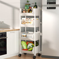 Multi-layer Rolling Utility Cart with Wheels for Kitchen, Living Room, and Office Storage