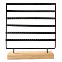 Metal Jewelry Display Stand with Multi-Tier Holes for Earrings and Studs