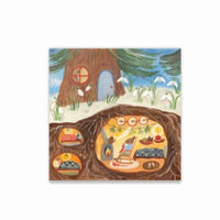 INS Style Korean Cartoon Illustration Art Print for Living Room Decor