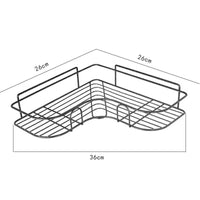 No-Drill Corner Bathroom Shelf Wall-Mounted Storage Organizer for Shower and Vanity