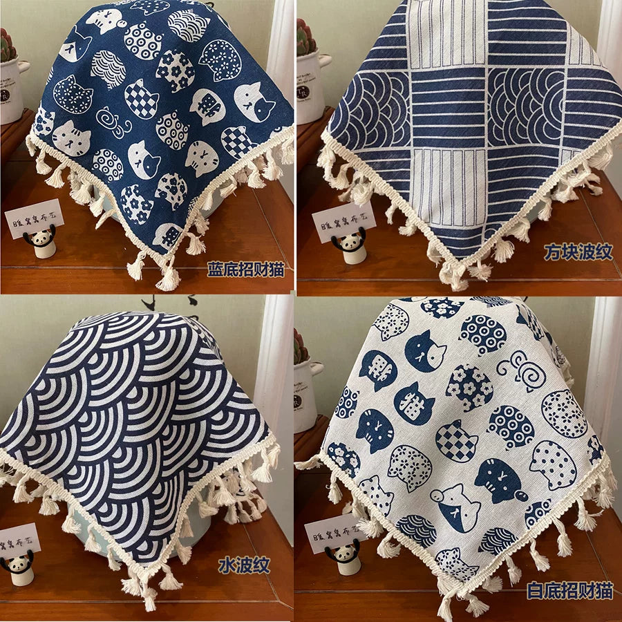 Round Dust Cover for Rice Cooker Air Fryer Bread Machine Pressure Cooker with Tassels