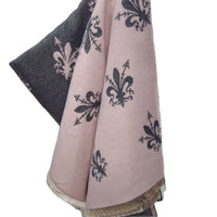 Jacquard Iris Thickened Scarf Shawl for Women - Versatile Warm Neck Wrap & Air Conditioning Blanket