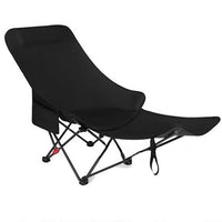 Portable Folding Recliner with Footrest for Outdoor Camping and Lunch Break