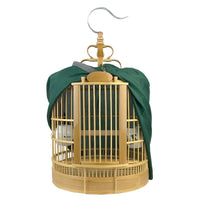 Handmade Sichuan Bamboo Bird Cage for Hwamei Birds, Traditional Design with Complete Accessories