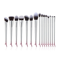 Nine-Color Deer 9-15 Piece Makeup Brush Set with Soft Fiber Bristles and Antler Handle