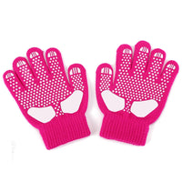 Ice Skating Gloves with Anti-Slip Rhinestones for Kids & Adults, Thickened Waterproof Winter Gloves