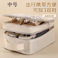Waterproof Travel Shoe Bag with 3-Layer Storage for Business Trips and Travel