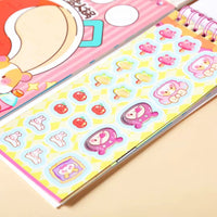 Cartoon Adventure Game Sticker Book for Kids, Educational Toy for Girls, Primary School Student Gift