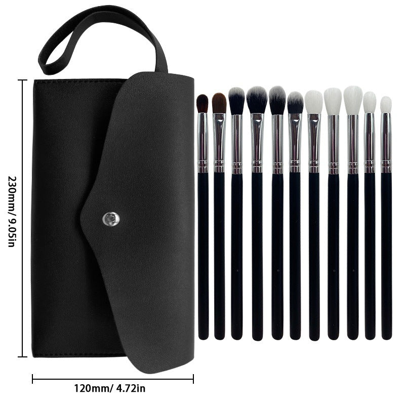 Premium 11-Piece Eye Makeup Brush Set with Optional Travel Bag
