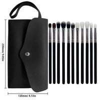 Premium 11-Piece Eye Makeup Brush Set with Optional Travel Bag