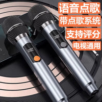 Wireless Bluetooth Karaoke Microphone System for TV Projector KTV Home Use with Echo Wall