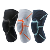 Sports Knee Brace with Silicone Support for Cycling & Basketball, Nylon Knitted Knee Sleeve for Men & Women