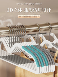 Space-Saving Short Neck Hangers for Clothes, Non-Slip, No Shoulder Bumps, Narrow Design