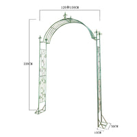 European Vintage Wrought Iron Garden Arch Trellis for Climbing Plants