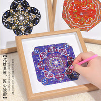 DIY Song Brocade Pearl Painting Kit with Frame, Chinese Style Craft for Events & Gifts