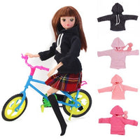 Doll Clothes Set for 30cm Dolls, Fashion Hoodie and Skirt Outfit