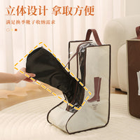 Large Capacity Dustproof Shoe and Boot Storage Bag with Handle for Travel and Home