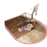 Cartoon Transparent PVC Chair Mat for Hard Floors - Non-Slip & Stain-Resistant Desk Chair Mat for Home Office & Study