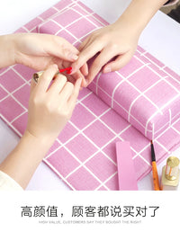 Japanese-Style Nail Art Hand Rest Cushion and Mat Set for Salon or Home Use