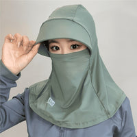 Women's Summer UV Protection Sun Hat with Wide Brim and Integrated Face Mask