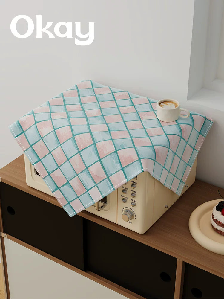 Dreamy Blue Microwave Oven Dust Cover and Air Fryer Oil-Proof Cloth