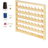 Wall-Mounted Yarn Holder Rotating Knitting Tool Wooden Rack Storage Spinning Spool Stand