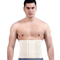 Men's Breathable Waist Trainer Abdominal Binder for Posture Support and Workout