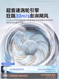 Portable USB Rechargeable Handheld Fan with Cooling Plate, 100-Speed Adjustment, Digital Display, and Long-Lasting Battery